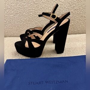 Stuart Weitzman platform suede sandals